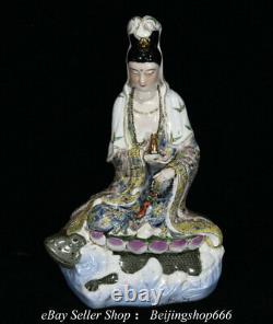 11.2 Rare Chinese Famille rose Porcelain Kwan-yin Guan Yin Goddess Statue