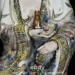 11.2 Rare Chinese Famille rose Porcelain Kwan-yin Guan Yin Goddess Statue