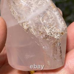 143g Rare Dendrite Pink Rose Quartz Crystal Inclusion Mineral Healing Specimen