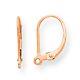 14kt Rose Gold Lever Back With Split Ring Earrings 1 Pr Pink Gold Rare Findings