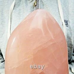 14LB Huge Rare Natural Rose Pink Quartz Crystal Display Specimen Healing