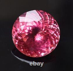 162.00Ct Natural Rare Pink Padparadscha Sapphire Ceylon Round Cut Gemstone AAAA