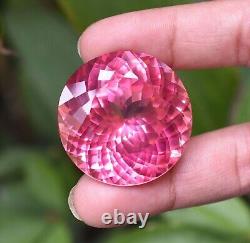 162.00Ct Natural Rare Pink Padparadscha Sapphire Ceylon Round Cut Gemstone AAAA