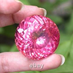 162.00Ct Natural Rare Pink Padparadscha Sapphire Ceylon Round Cut Gemstone AAAA