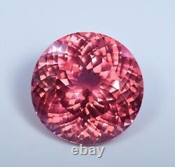 162.00Ct Natural Rare Pink Padparadscha Sapphire Ceylon Round Cut Gemstone AAAA