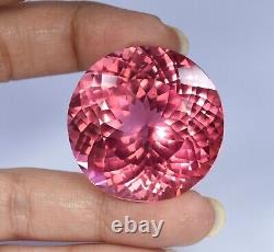 162.00Ct Natural Rare Pink Padparadscha Sapphire Ceylon Round Cut Gemstone AAAA