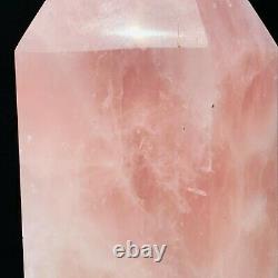 16.97lb Natural Pink Rose Quartz Obelisk Rare Powder Crystal Wand Point Healing