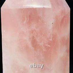 16.97lb Natural Pink Rose Quartz Obelisk Rare Powder Crystal Wand Point Healing
