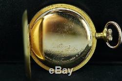 1890's Rare Ulysse Nardin Locle Rose Cut Diamond 18K Yellow Gold Pocket Watch 32