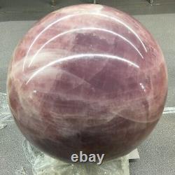 1918.4LB Rare Natural pink rose Quartz sphere crystal ball reiki healing