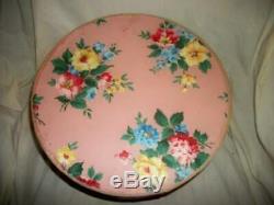 1940's HAT BOX ROSES WALLPAPER SET 3 SHADES OF PINK RARE COTTAGE SHABBY CHIC