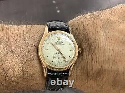 1950 ROLEX 8460 OYSTER PERPETUAL Chronometer 18K Rose Gold 34mm Cal. 700! RARE