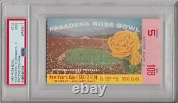 1961 Rose Bowl Ticket Stub PSA 2 Caltech Hoax Rare Pink Variety