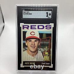 1964 Topps #125 Pete Rose Card SGC 1 Reds