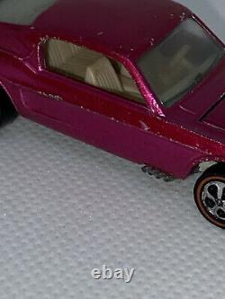 1968 Hot Wheels Redline Custom Mustang RARE PINKISH US ROSE ALL ORIGINAL Rare