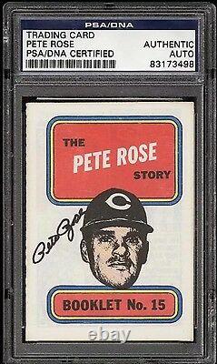 1970 Pete Rose (early Career) 100% Auto Card 1/1 Psa/dna Rare No Others Exist