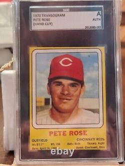 1970 Transogram PETE ROSE Cincinnati Reds SGC A AUTH RARE Hand Cut