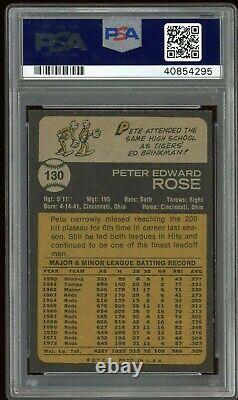 1973 Topps Pete Rose Reds Card #130 HOF. Certified PSA 9 (Mint) Rare Grade