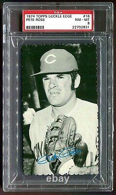1974 Pete Rose #16 Topps Deckle Edge (large) Psa 8 Nm Mint Ships Free-very Rare