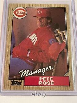 1987 TOPPS PETE ROSE MANAGER BASEBALL CARD #393 MINT COND Cincinnati Reds! RARE
