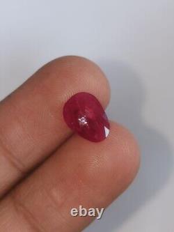 1.35 ct Rare Mozambique Pink Natural Ruby Rose Cut Gemstone