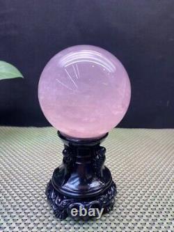 1.8LB Rare Natural PINK ROSE Quartz sphere Crystal ball Mineral Specimen gift