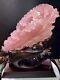 1pc Rare Natural Pink Rose Quartz Crystal Chinese Cabbage Carved Decoration Gift