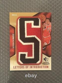 2008 SP Rookie Threads LETTERMAN Derrick Rose /11 Letters Of Introduction Bulls