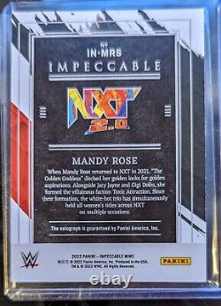 2022 Panini WWE Impeccable MANDY ROSE Indelible Ink ON-CARD AUTOGRAPH 05/10 RARE