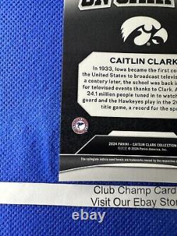 2024 #OC-CC Panini-Caitlin Clark Collection On Campus Rare Pink Prizm SSP