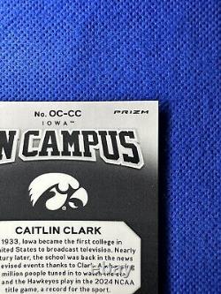 2024 #OC-CC Panini-Caitlin Clark Collection On Campus Rare Pink Prizm SSP