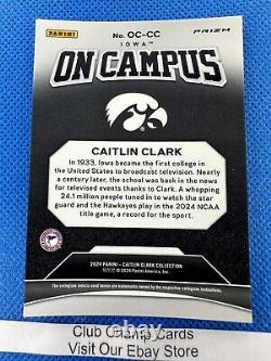 2024 #OC-CC Panini-Caitlin Clark Collection On Campus Rare Pink Prizm SSP Nice