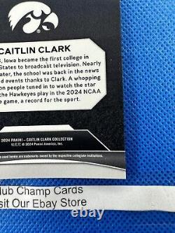 2024 #OC-CC Panini-Caitlin Clark Collection On Campus Rare Pink Prizm SSP Nice