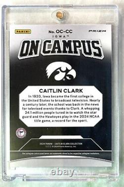 2024 Panini Caitlin Clark Collection RARE Pink Uniform On Campus Case Hit SSP