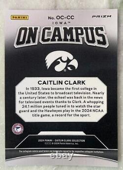 2024 Panini Caitlin Clark Collection RARE Pink Uniform On Campus Case Hit SSP