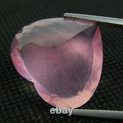 21.39Ct Glorious Natural Pink Color Rose Quartz Heart Shape Rare Collection VDO