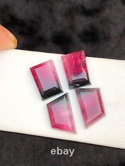 25.05 Rare Hot Pink and Blackish Tourmaline Rose cut from Afghanistan