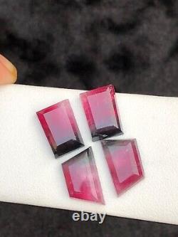 25.05 Rare Hot Pink and Blackish Tourmaline Rose cut from Afghanistan