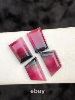 25.05 Rare Hot Pink and Blackish Tourmaline Rose cut from Afghanistan