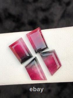 25.05 Rare Hot Pink and Blackish Tourmaline Rose cut from Afghanistan