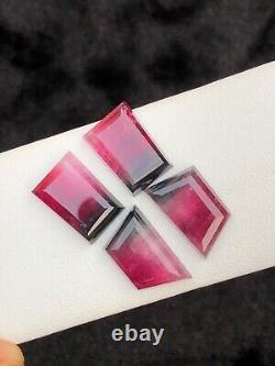 25.05 Rare Hot Pink and Blackish Tourmaline Rose cut from Afghanistan