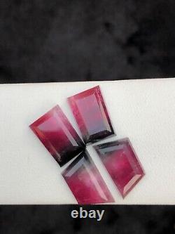 25.05 Rare Hot Pink and Blackish Tourmaline Rose cut from Afghanistan