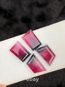 25.05 Rare Hot Pink and Blackish Tourmaline Rose cut from Afghanistan