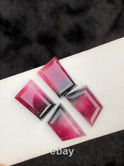 25.05 Rare Hot Pink and Blackish Tourmaline Rose cut from Afghanistan