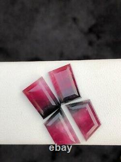 25.05 Rare Hot Pink and Blackish Tourmaline Rose cut from Afghanistan