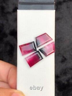 25.05 Rare Hot Pink and Blackish Tourmaline Rose cut from Afghanistan