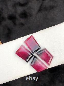 25.05 Rare Hot Pink and Blackish Tourmaline Rose cut from Afghanistan