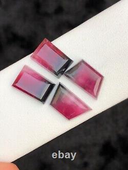 25.05 Rare Hot Pink and Blackish Tourmaline Rose cut from Afghanistan