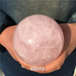 2.16LB Natural Rare High Quality Pink Rose Quartz Crystal Sphere Healing Ball
