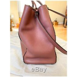 $2,350 Auth Fendi 2Jours Bag Medium Rare Dusty Rose Mauve Color Saffiano Leather